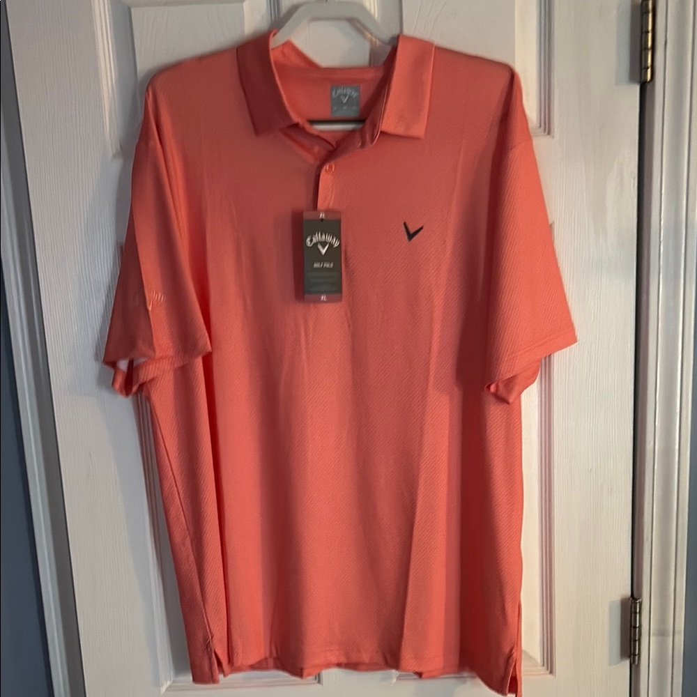 Callaway Orange Polo Shirt Sporty Casual Wear